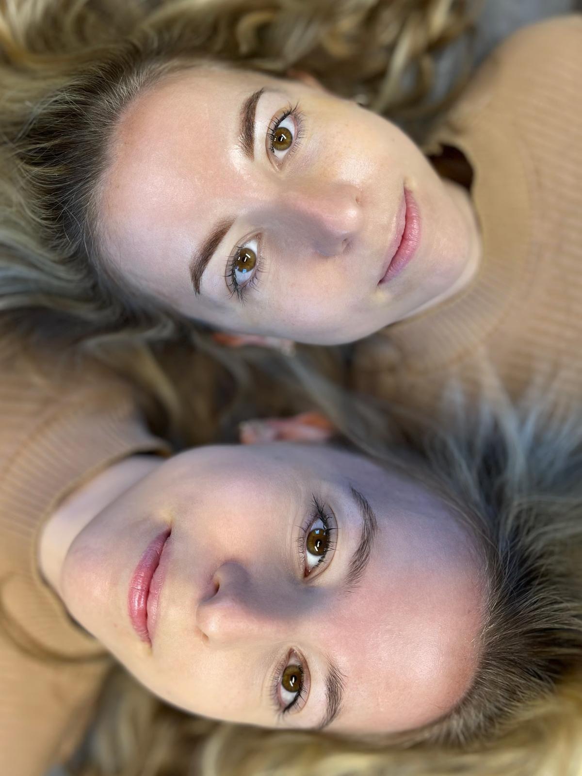 Powderbrows, voor & direct na de behandeling