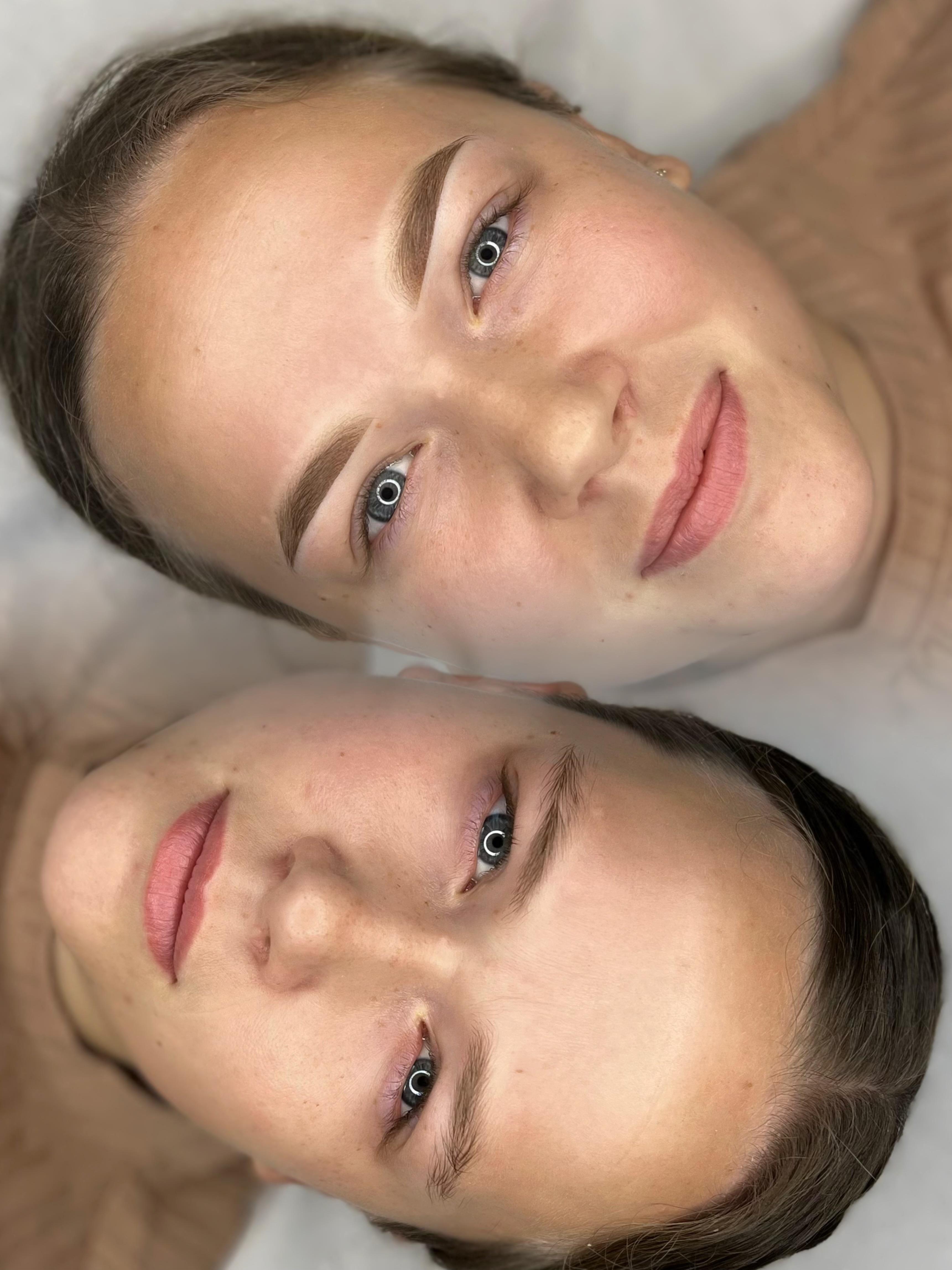 Powderbrows, voor & direct na de behandeling