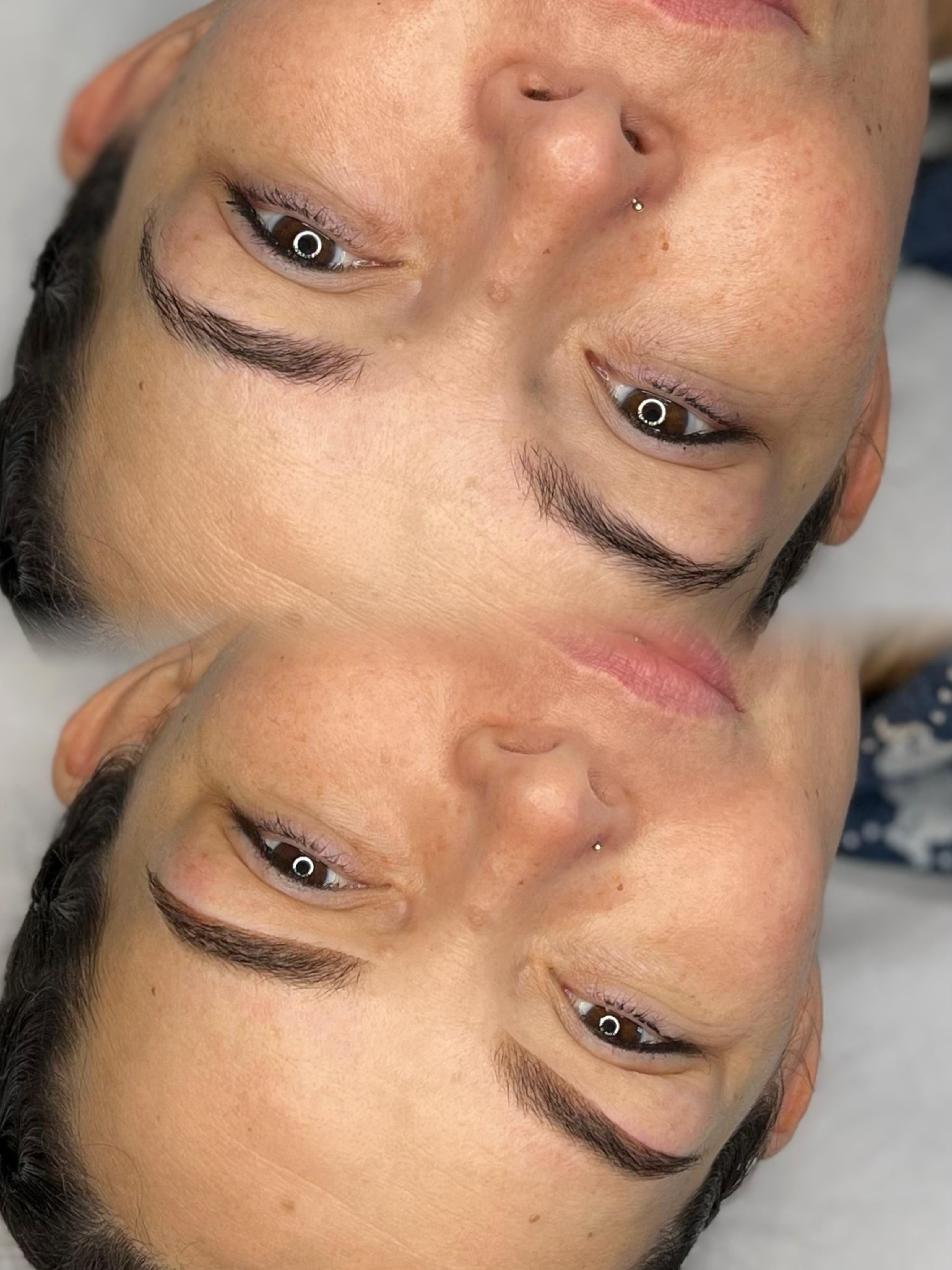 Powderbrows, voor & direct na de behandeling