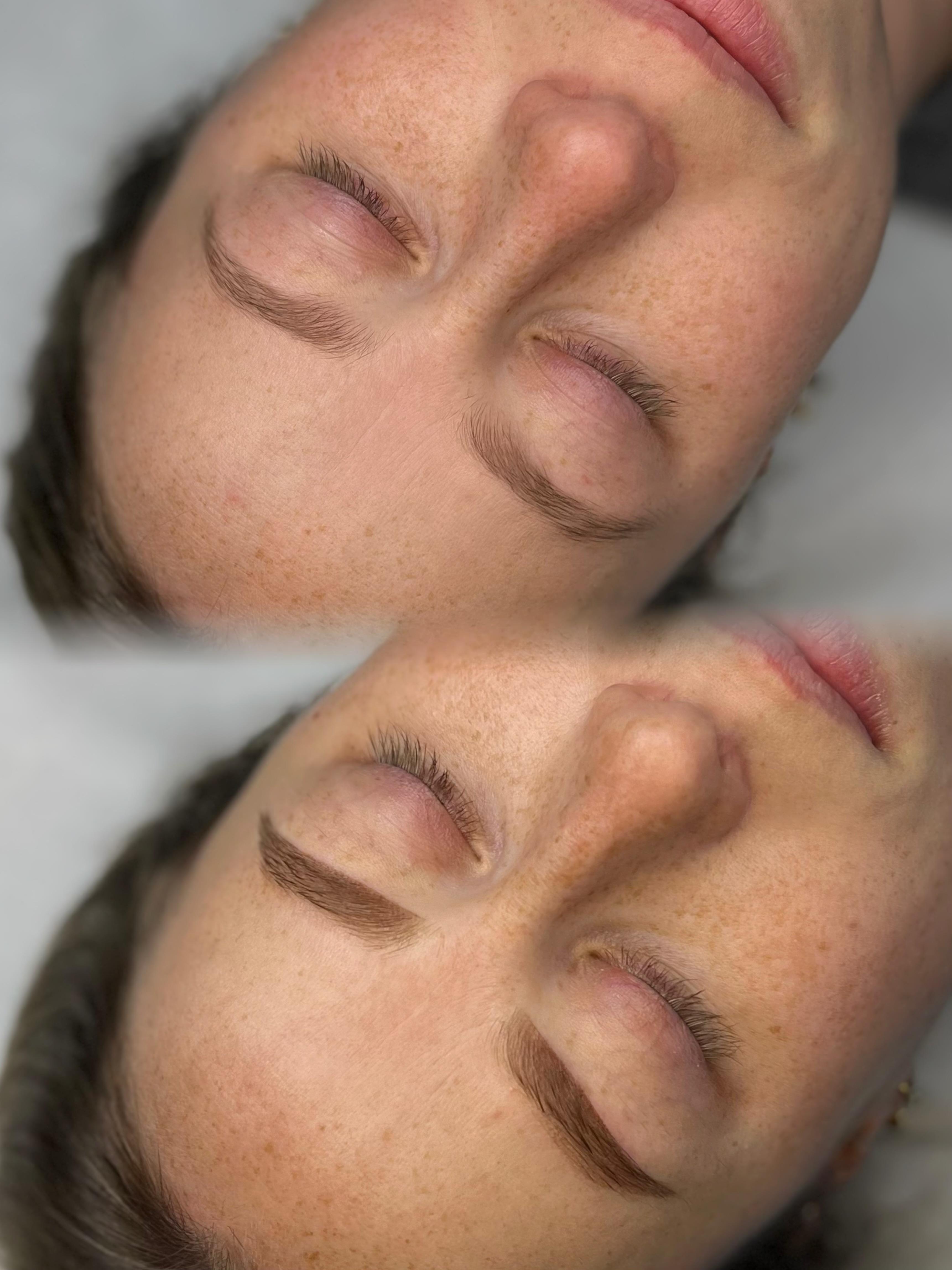 Powderbrows, voor & direct na de behandeling