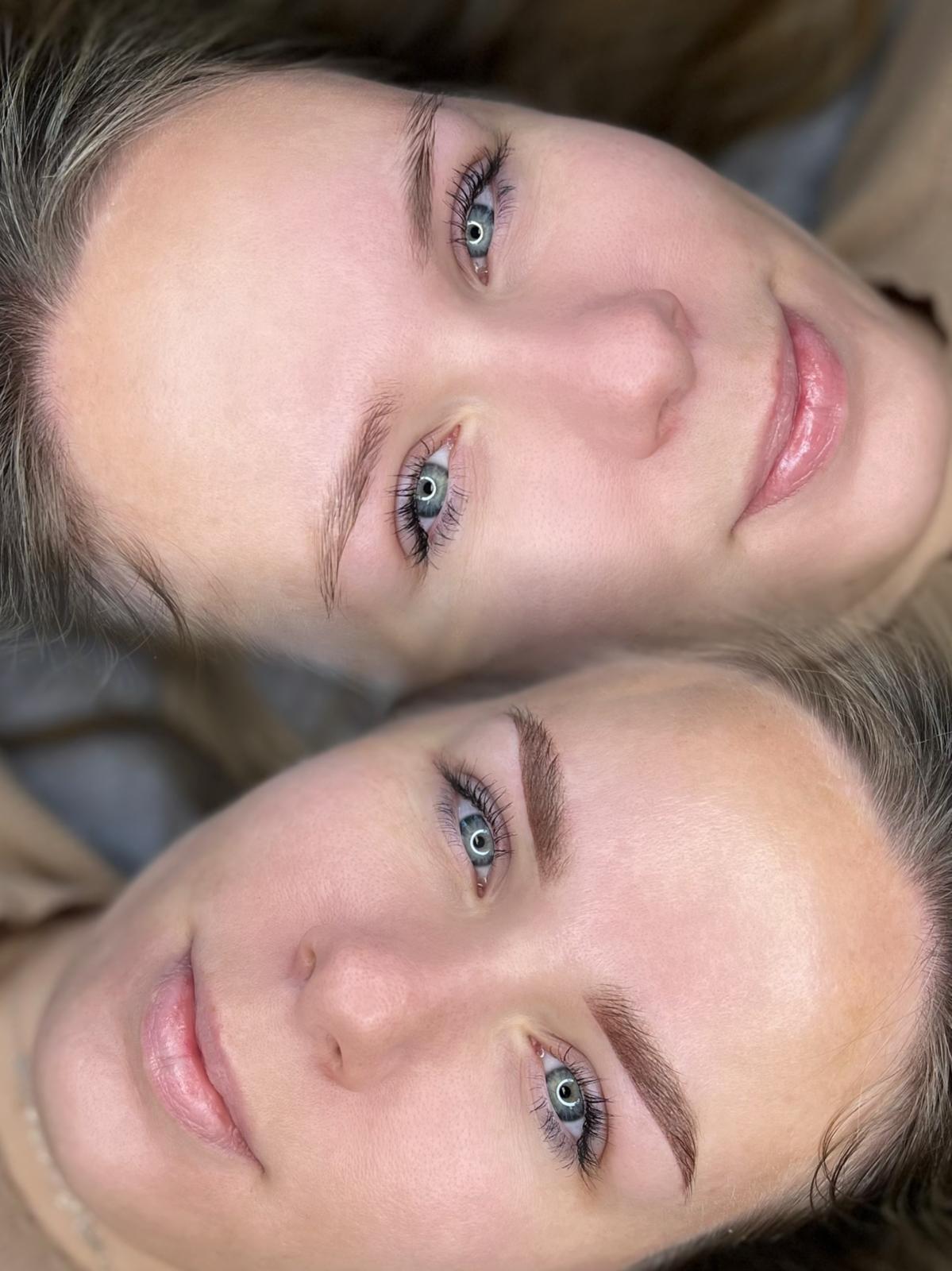 Powderbrows, voor & direct na de behandeling