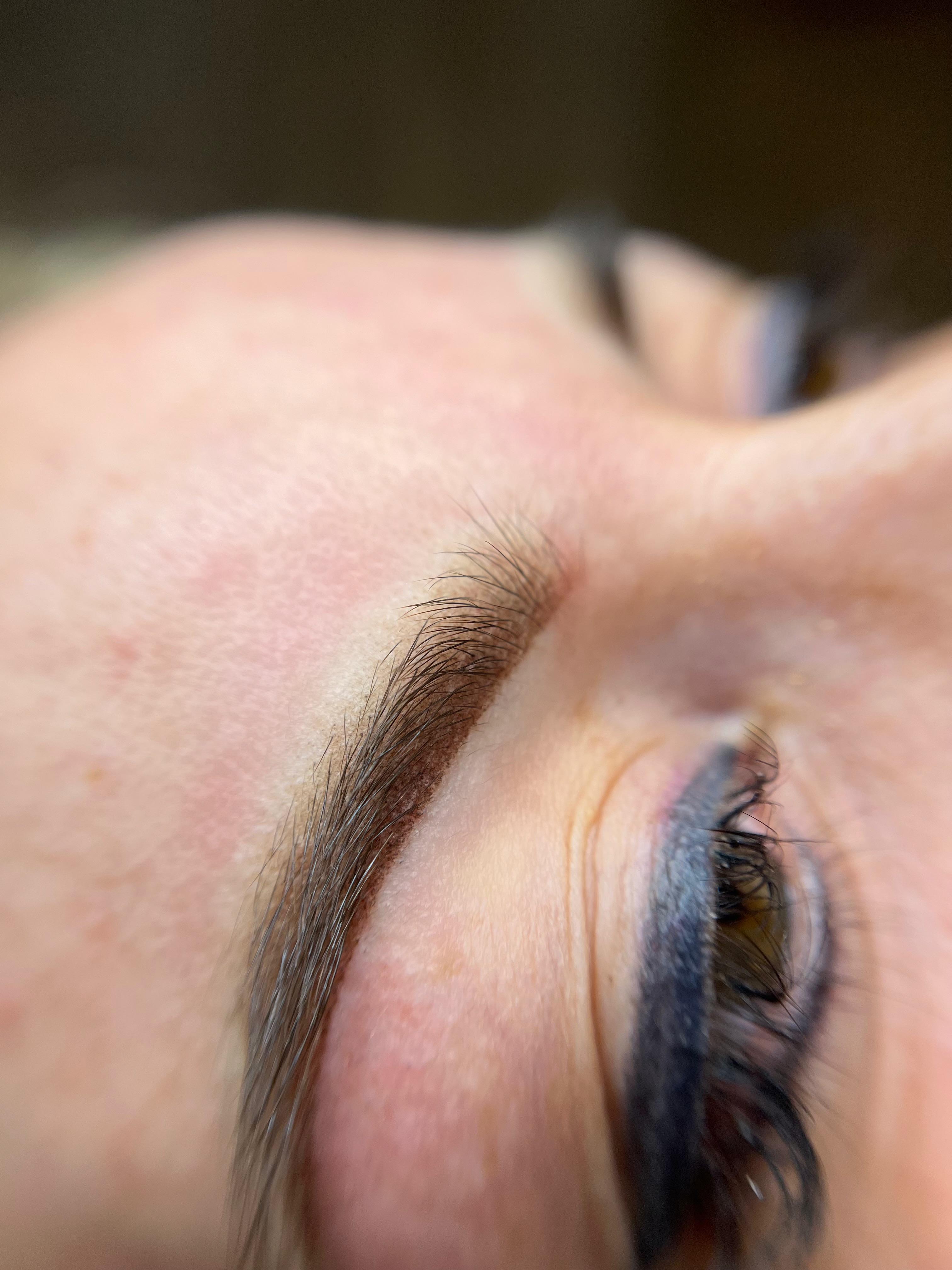 Powderbrows direct na de behandeling