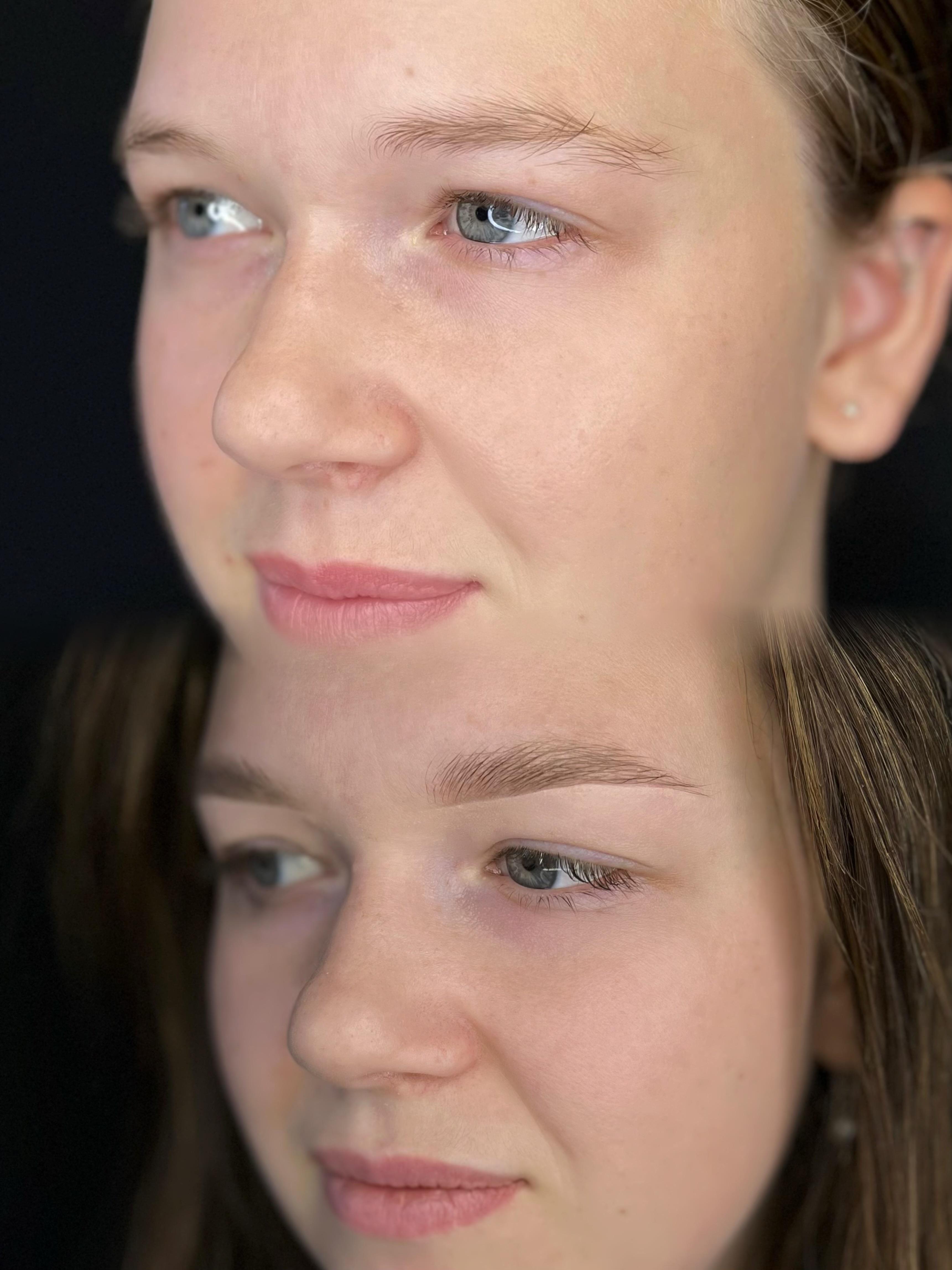 Powderbrows voor en genezen