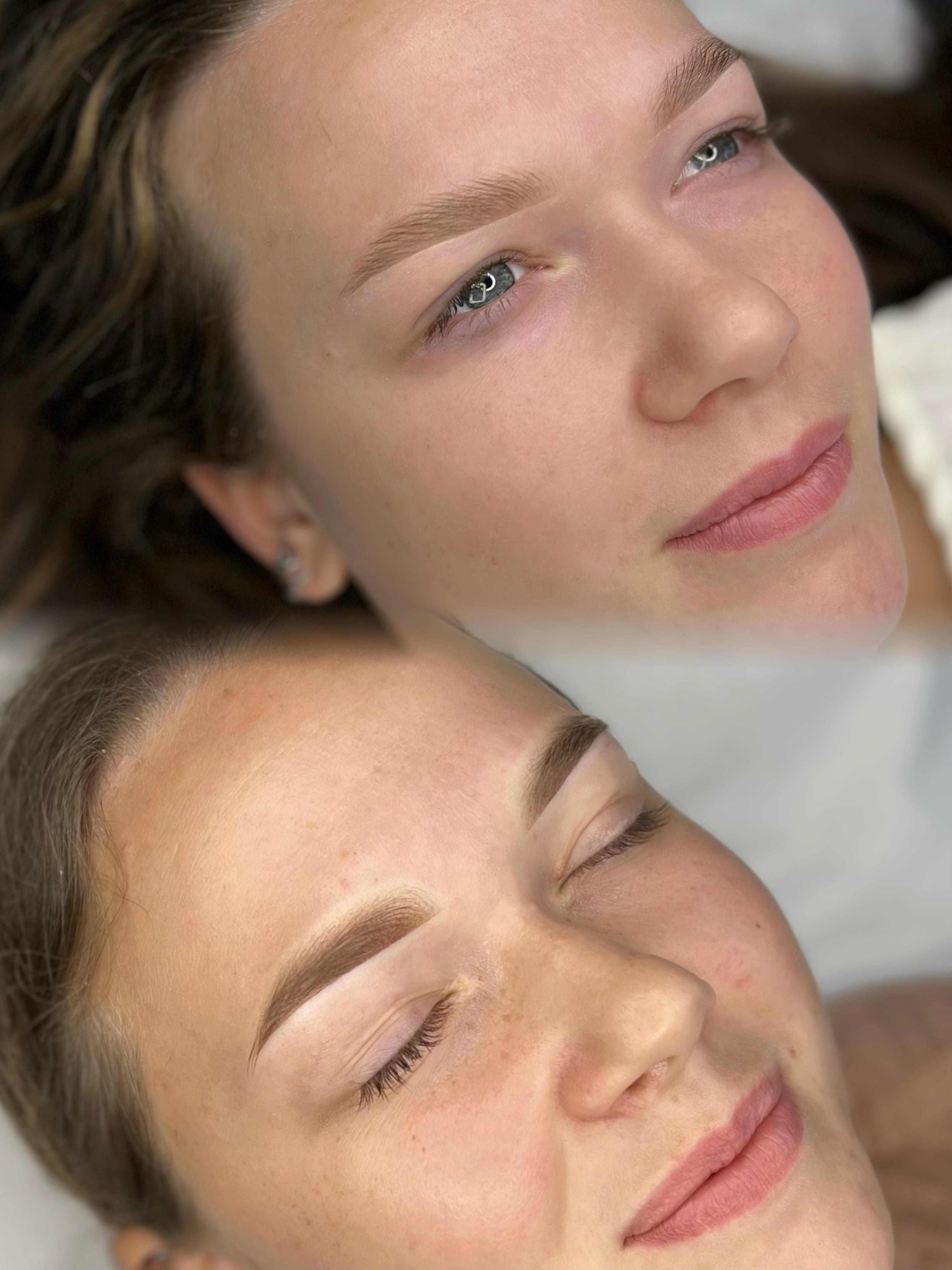 Powderbrows, direct na de behandeling & genezen