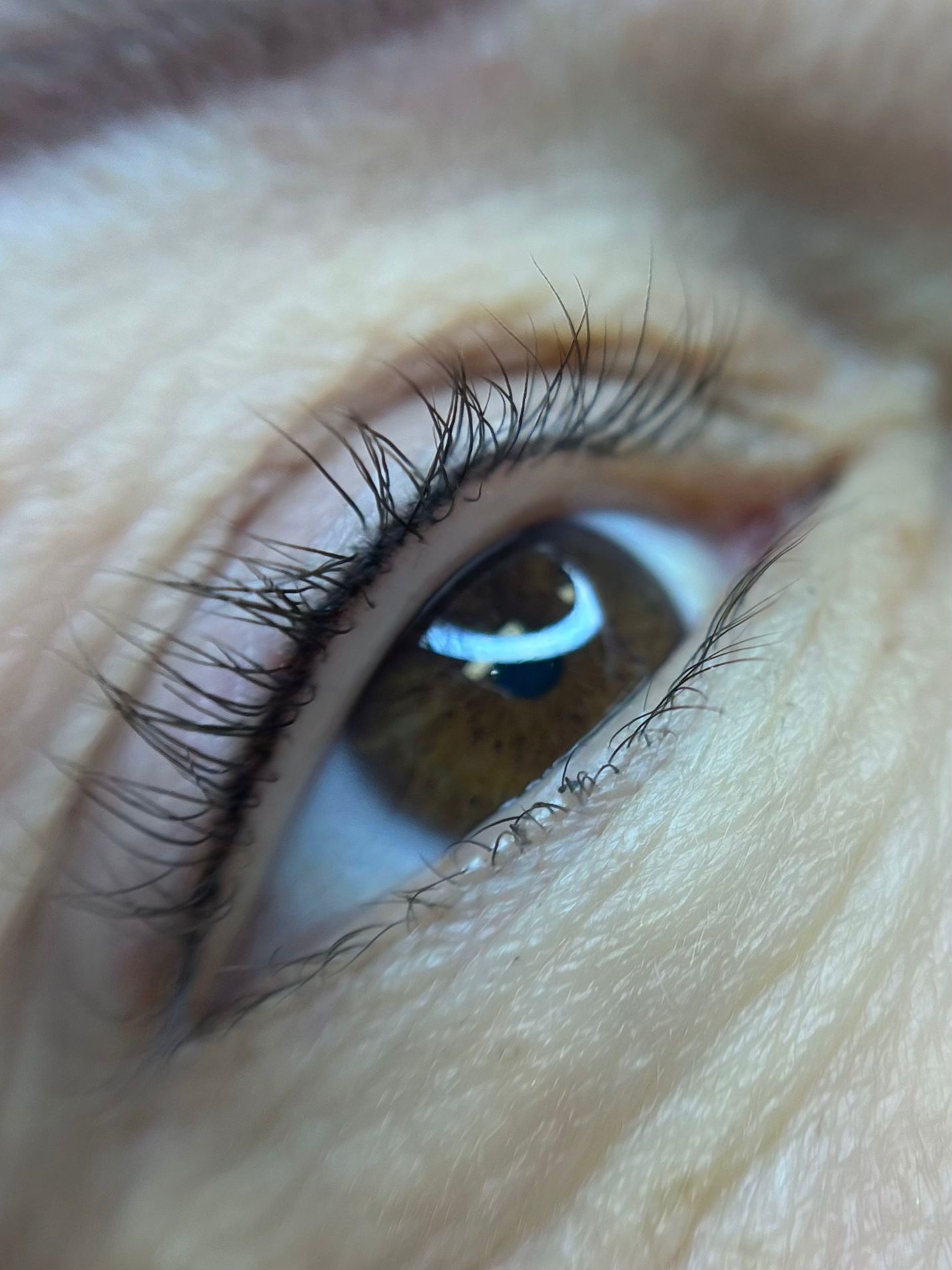 Deepliner boven, direct na de behandeling