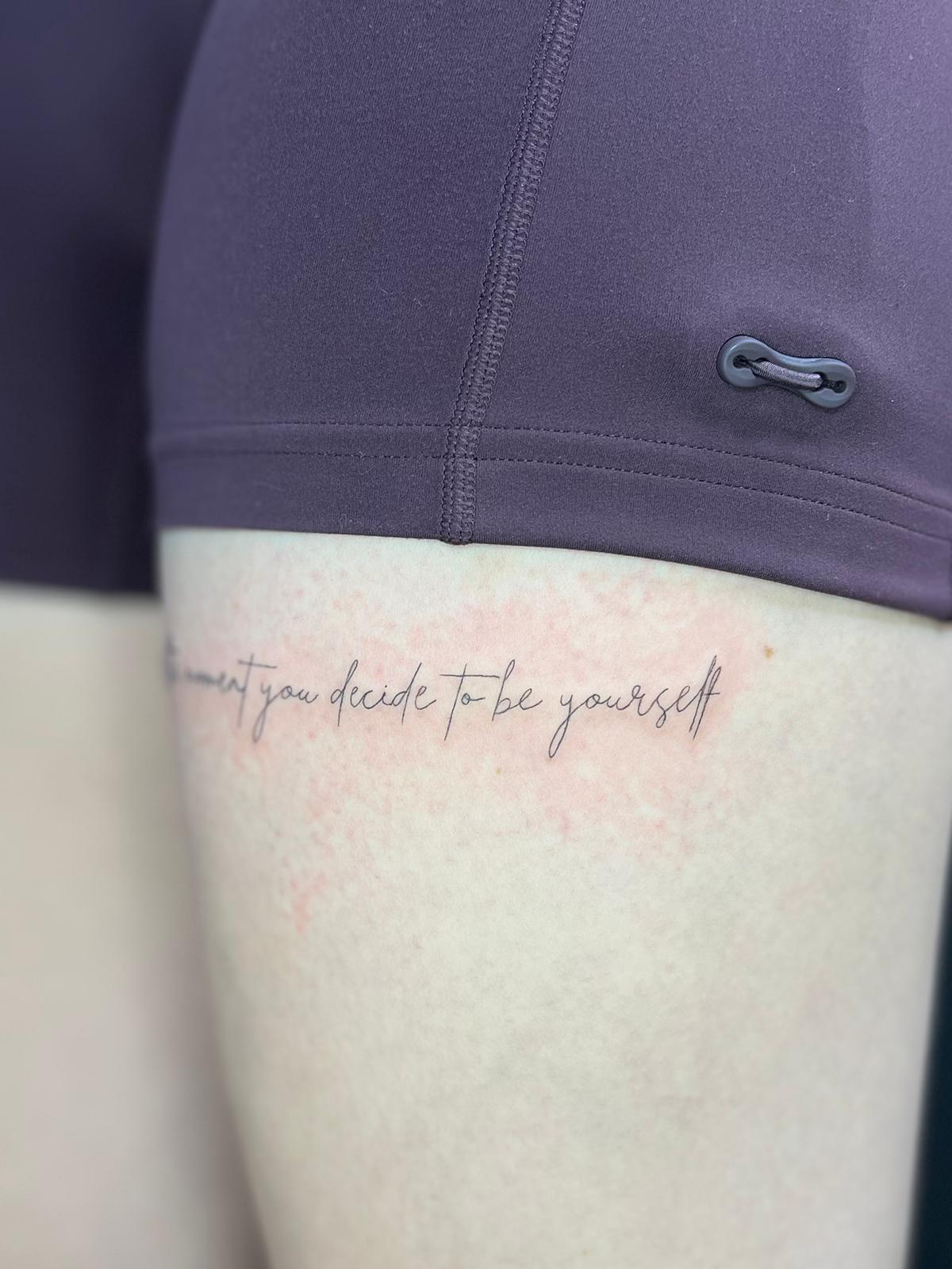 Fineline tattoos, direct na de behandeling