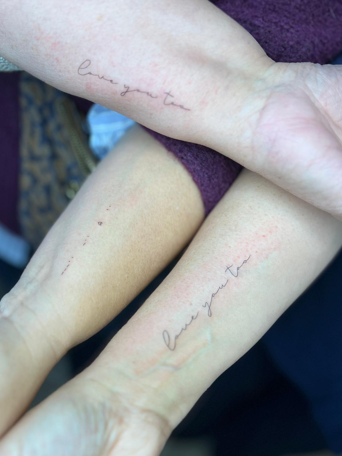 Fineline tattoos, direct na de behandeling