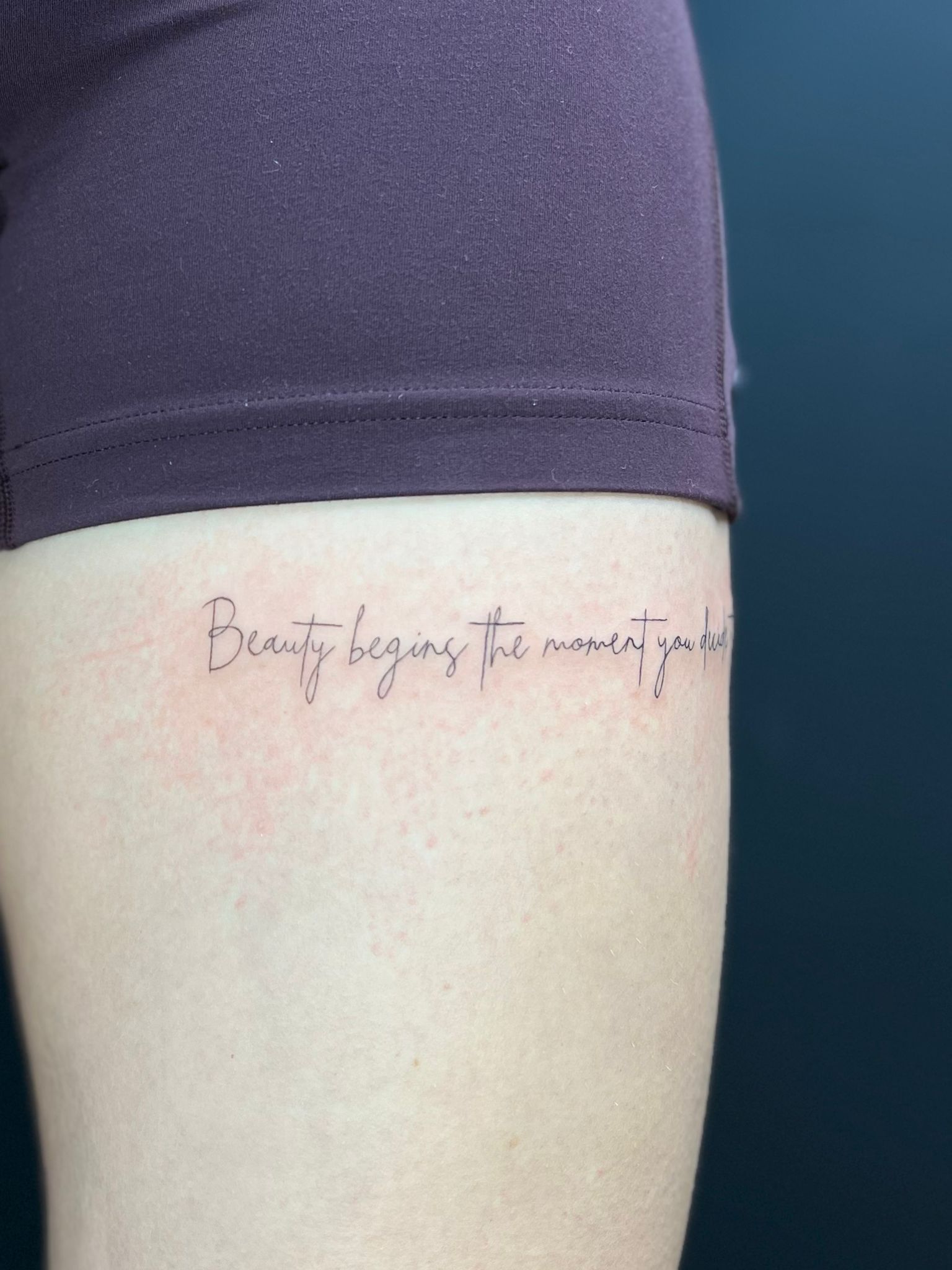 Fineline tattoos, direct na de behandeling