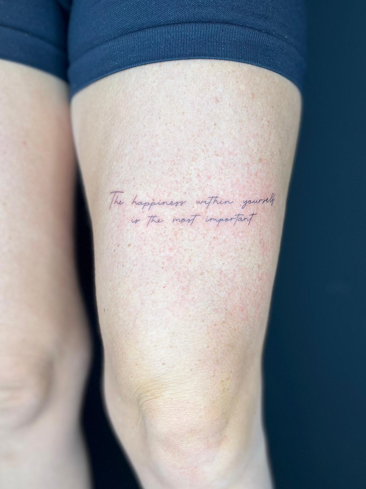 Fineline tattoos, direct na de behandeling