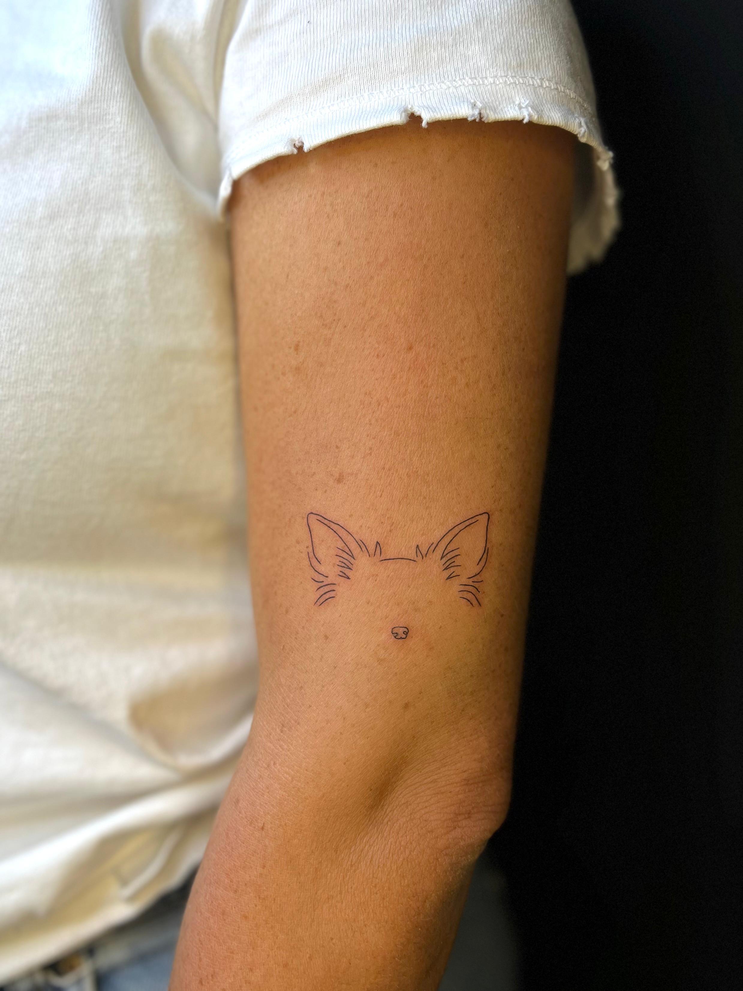 Fineline tattoos, direct na de behandeling