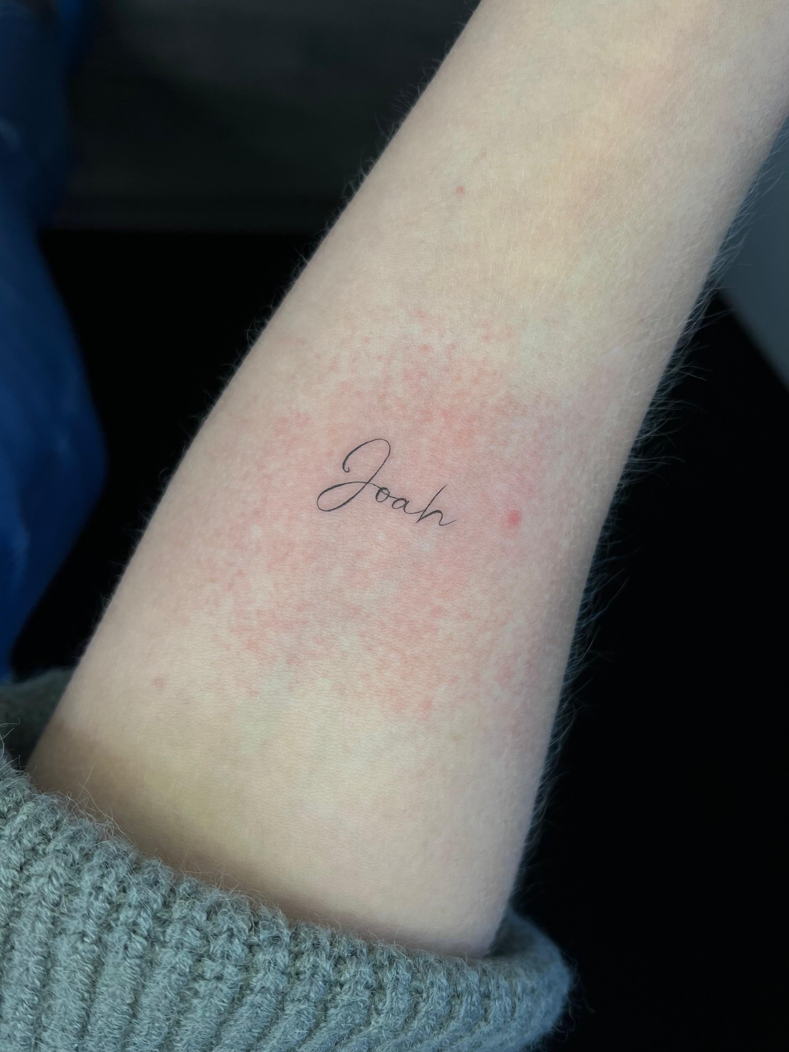 Fineline tattoos, direct na de behandeling