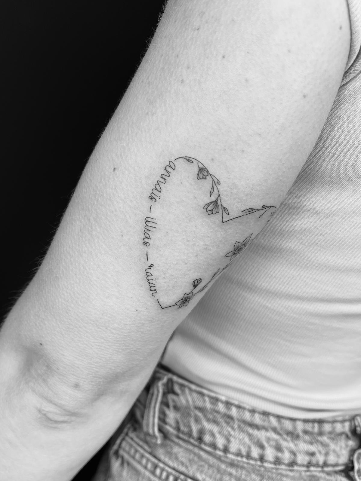 Fineline tattoos, direct na de behandeling