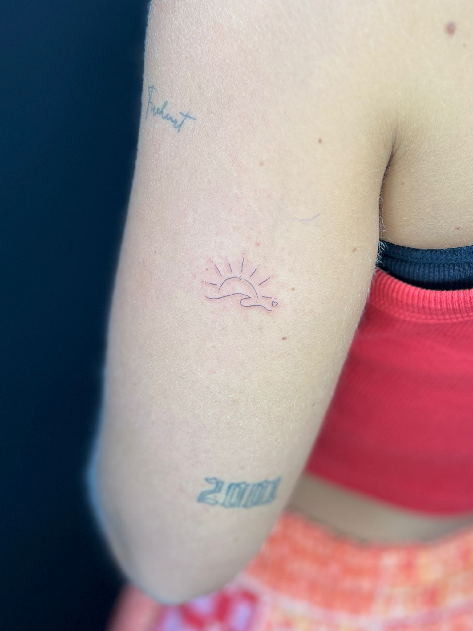 Fineline tattoos, direct na de behandeling