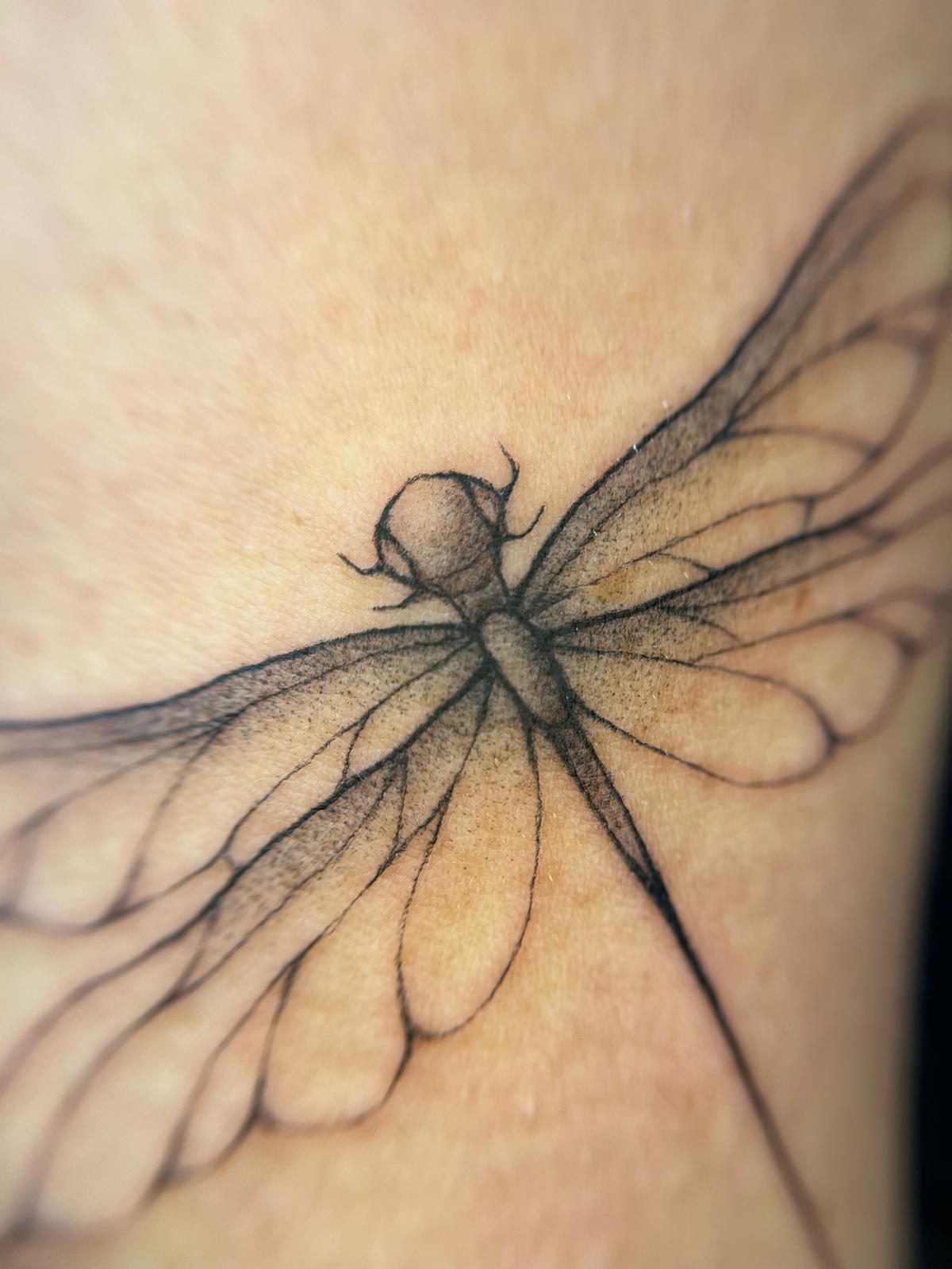 Fineline tattoos, direct na de behandeling