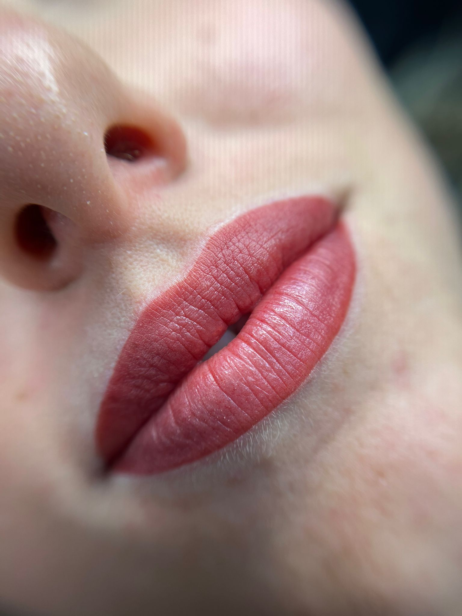 Lippigmentatie direct na de behandeling