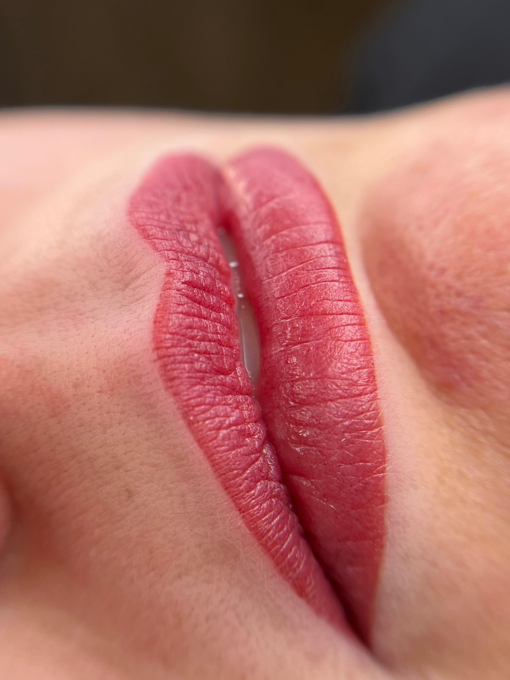 Lippigmentatie direct na de behandeling